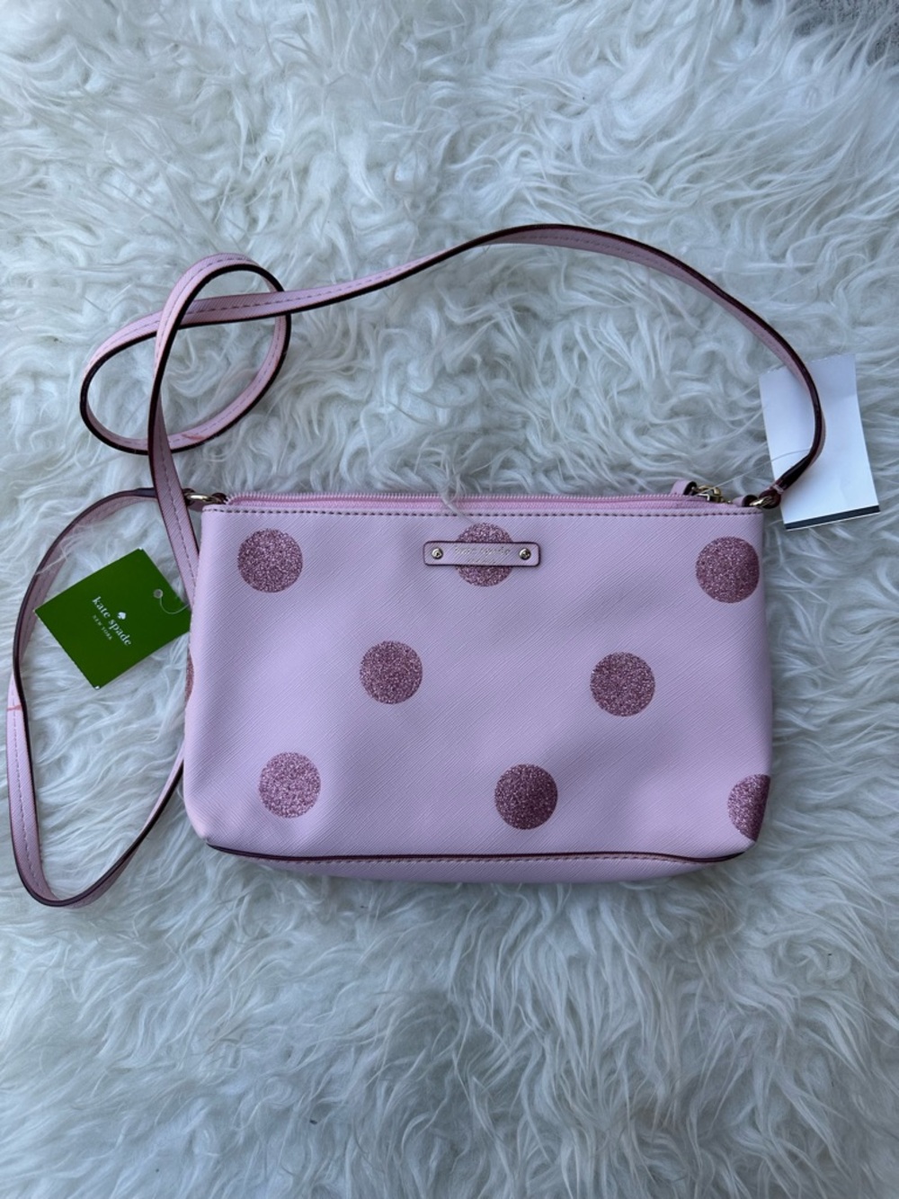 kate spade Pink Polka Dot Crossbody Bag